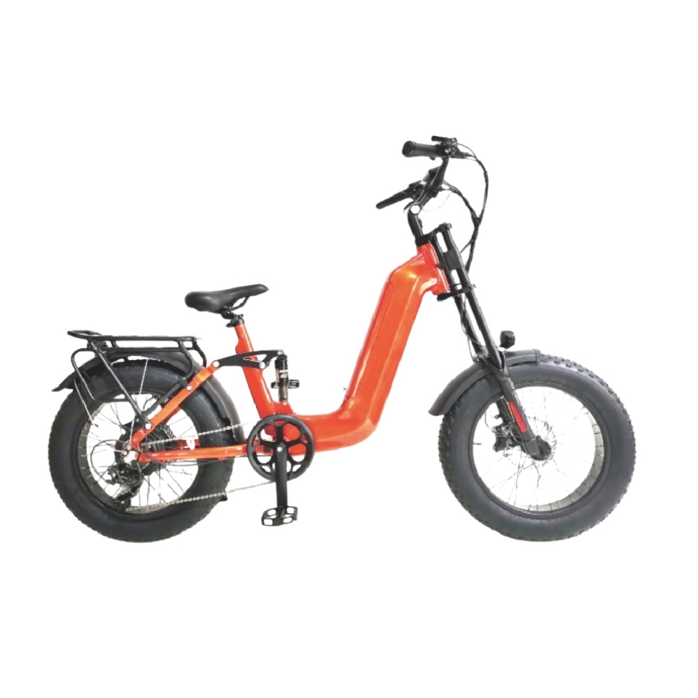 North America Best - Selling 20 - inch Full - Suspension Women’s Low - Step - Through Fat - Tire Electric Bike EB - 48V06 - 2502