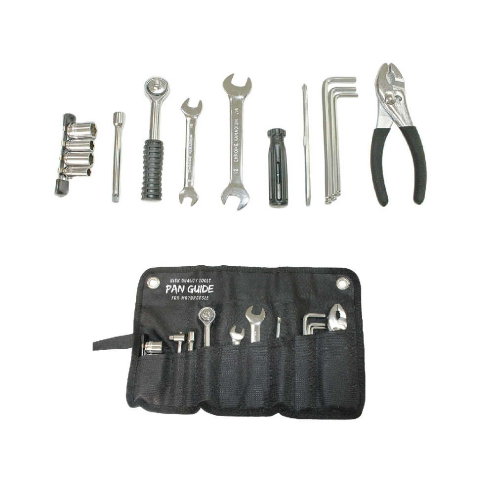 15 - Piece Motorcycle Repairing Tool Set (with Roll - type Tool Bag)，MT001-1515-01